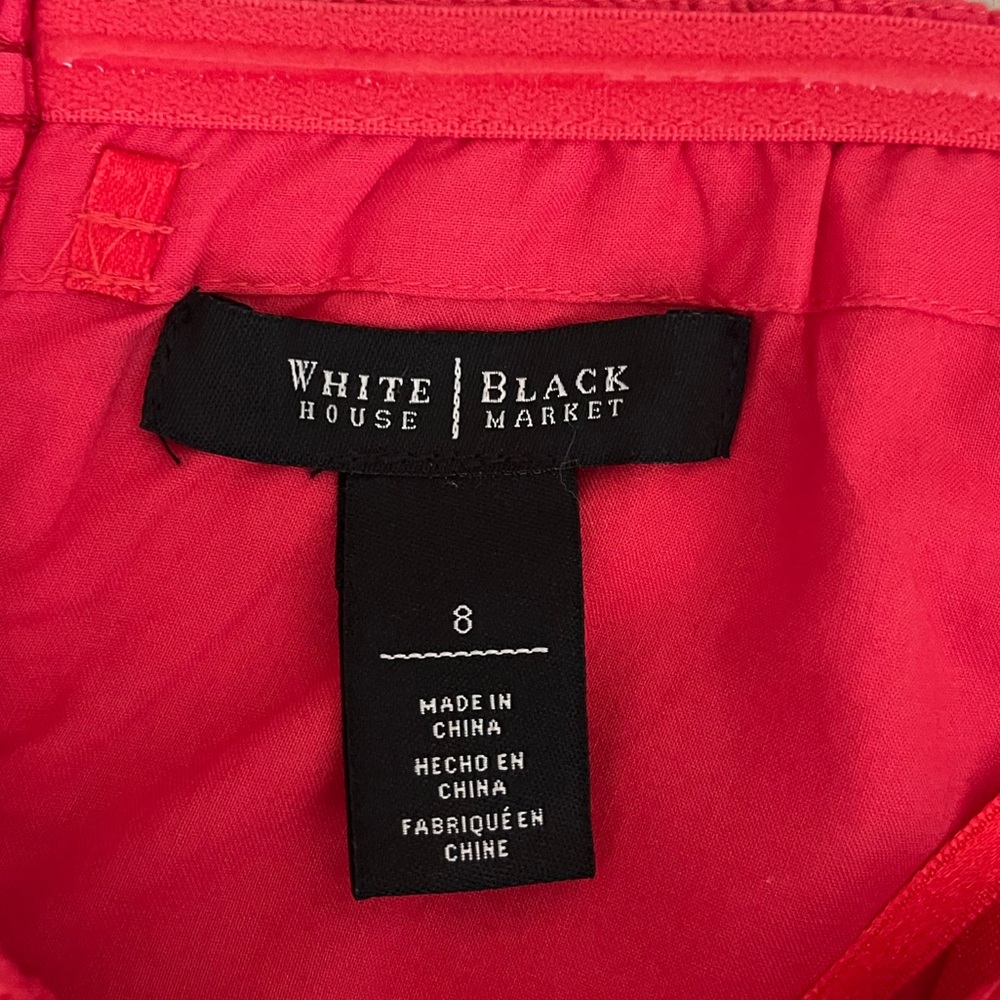 {White House Black Market} Strapless Eyelet Cocktail Dress in Red - Womens 8 - Picture 9 of 10
